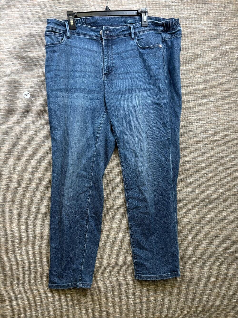 J Jill Authentic Fit Slim Ankle Jeans Size 20W Blue High-Rise Denim Stretch